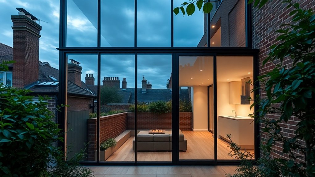 Glass Extension Walls Chiswick