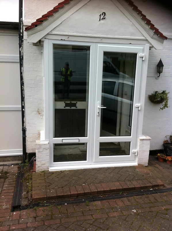 uPVC French doors fitted as front entrance in Chiswick